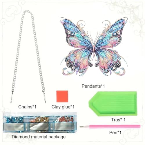 Charming Butterfly Diamond Art Kit 5D Crystal Hanging Ornament