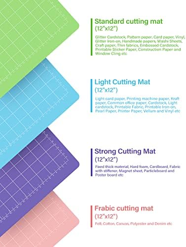 Gwybkq 12 Pack Cutting Mats 12x12 Inches