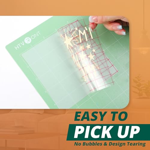 HTVRONT Transfer Tape for Vinyl - 12 x 16ft with Red Alignment Grid