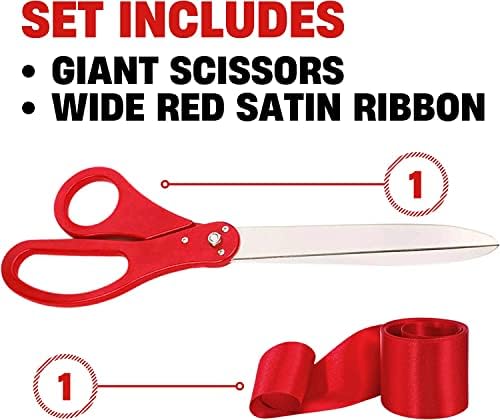 Giant Red Ribbon Cutting Ceremony Scissors 25 Inch Kit