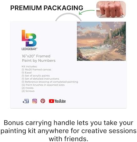 Ledgebay Adult Paint by Numbers Kit Framed Canvas