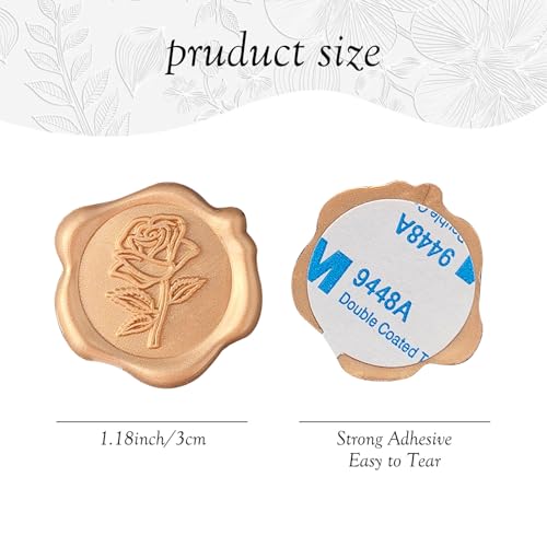 Wax Seal Stickers 3D Rose Wedding Invitation Decor