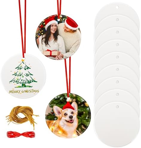 Joyclub 12PCS 3 Sublimation Ornament Blanks