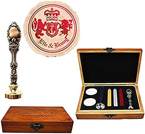 Custom Retro Wax Seal Stamp Set with Wood Box