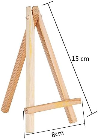 Retzjorv 10 Pcs Wooden Mini Easel Display Stand