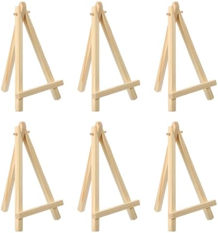 PATIKIL 63 Mini Wooden Easel Stand 6-Pack