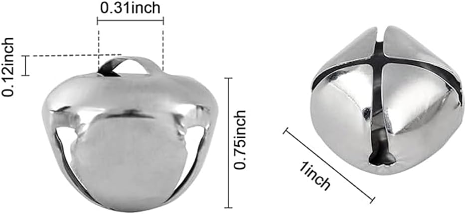 Jingle Bells Craft Bells 20mm DIY Bulk Silver
