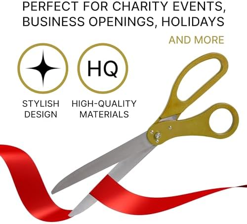 Giant Gold Scissors for Ribbon Cutting Ceremony 25 Inch