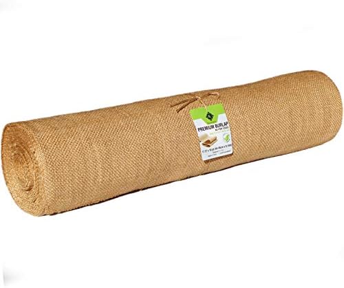 18 Inch x 10 Yd No-Fray Burlap Roll for Table Runners