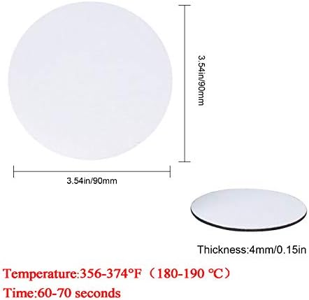 20 Pcs 35 Inch MDF White Sublimation Drink Coasters