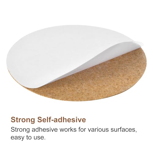 Uxcell 25pcs Self Adhesive Cork Coasters Round 35x35x008 Inches