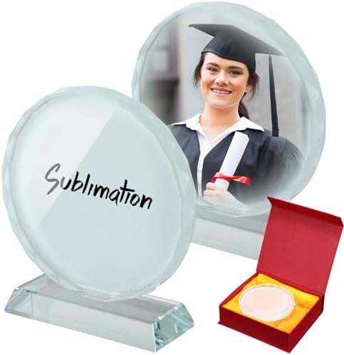 Didaey 2 Pcs Sublimation Crystal Photo Frame DIY Gift Decor