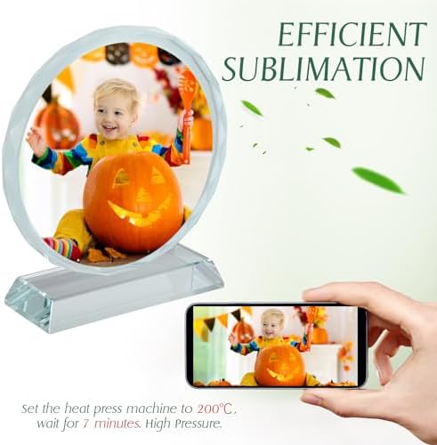 Didaey 2 Pcs Sublimation Crystal Photo Frame DIY Gift Decor