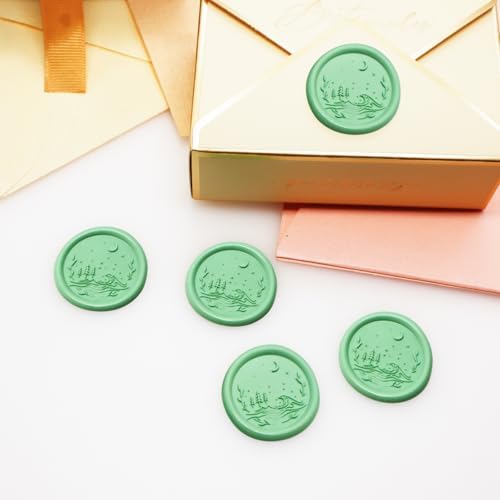 QINGNING Wax Seal Sticker 50Pcs for Envelopes and Invitations