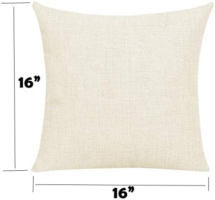JUSTRY 8PCS Sublimation Blanks Pillow Cases 16x16 Inch