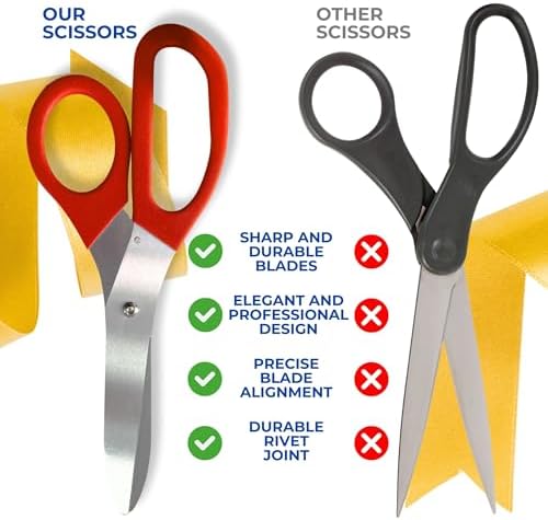 Grand Opening Ribbon Cutting Kit - Red Gold Scissors