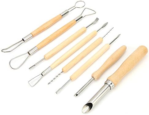 8pcs Ceramic Clay Sculpture Tools Set for Art and Pottery