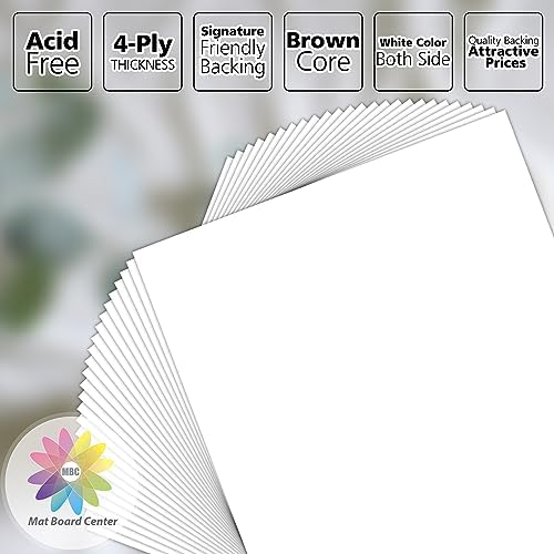 Mat Board Center 25 Pack 12x16 White Backing Boards