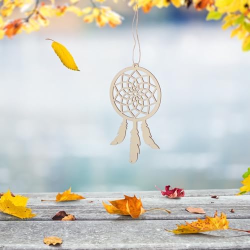 Garneck 20 Pcs Mini Dream Catcher Wood Craft DIY Kit