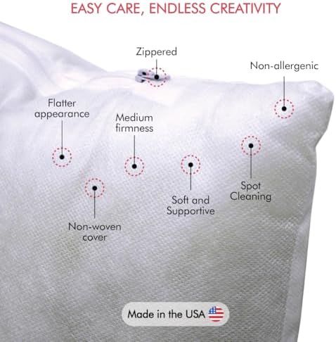 Fairfield Poly-Fil Basic Pillow Inserts 2 Pack 24x24 White