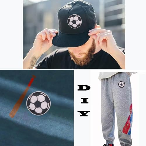60 PCS Football Chenille Embroidered Patches
