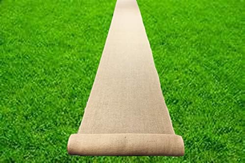 AAYU Jute Burlap Aisle Runner Roll 34x60ft