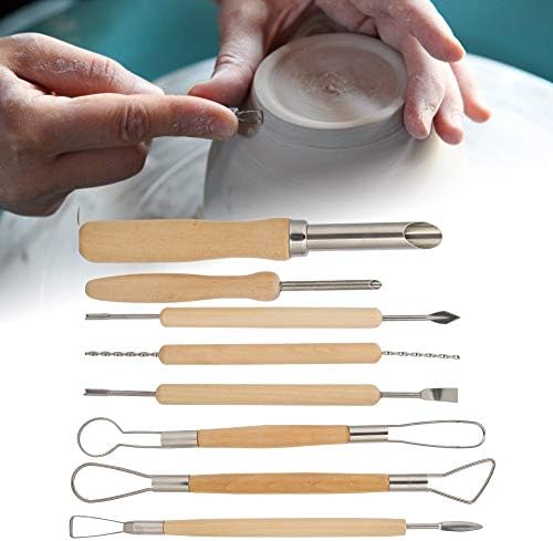 8pcs Ceramic Clay Sculpture Tools Set for Art and Pottery