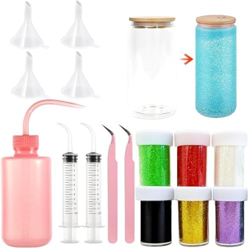 Newivi 15-Piece Snow Globe Tumbler Craft Kit