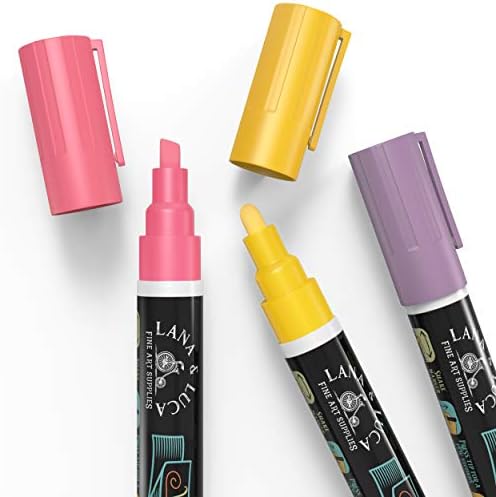 LANA LUCA Liquid Chalk Markers for Blackboards 8 Pack