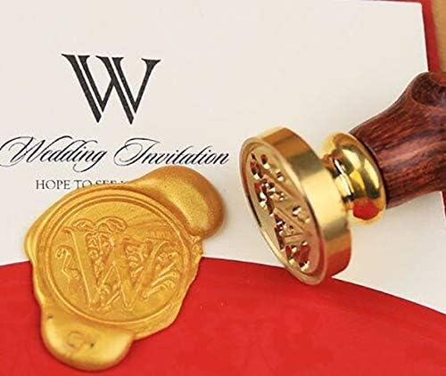 Custom Wedding Wax Seal Stamp Set with Rosewood Handle