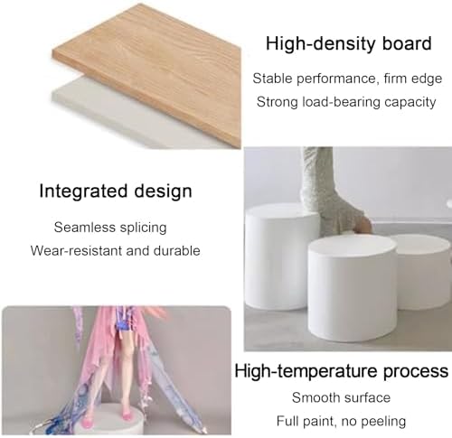 Wooden Round Cylinder Display Pedestal Holder