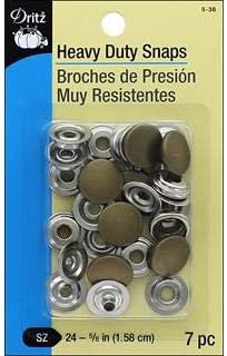 Dritz Heavy Duty Snaps Antique Brass 58-Inch 7 Sets