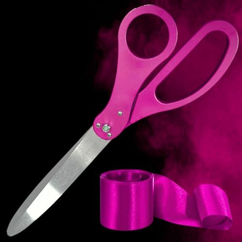 Pink Grand Opening Ribbon Cutting Kit with 25 Scissors