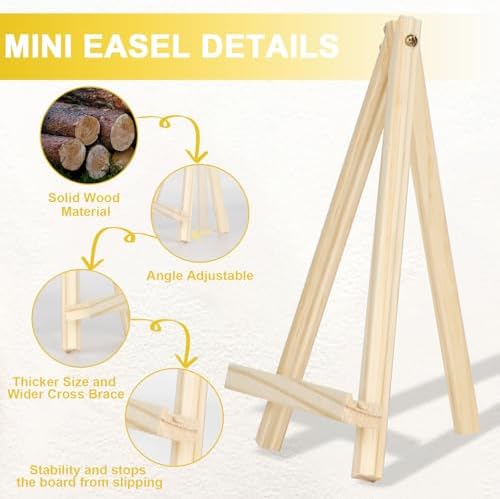 Fesorsi Mini Easels 12 Pack 9 Inch Folding Art Set