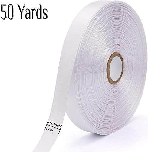 12 Inch White Ribbon for Gift Wrapping and Sewing