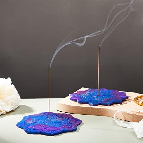 Cunhill 5pcs Mandala Incense Holder Resin Molds
