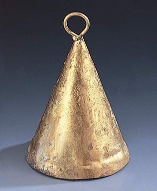Dozen 35 Inch Cone Shaped Tin Bells with Metal Hammer