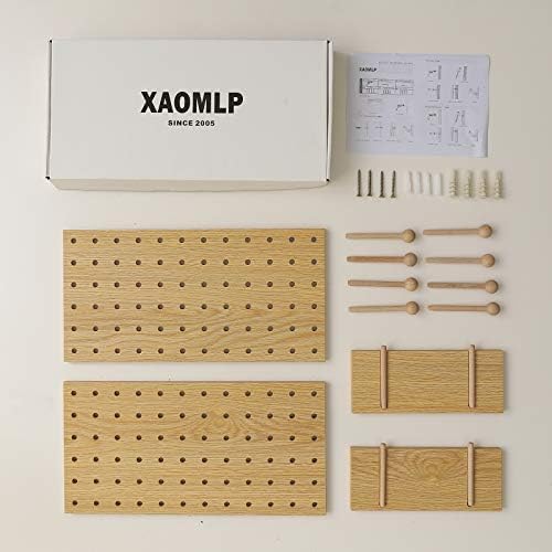 Wooden Pegboard Modular Display Storage Wall Hooks Shelf