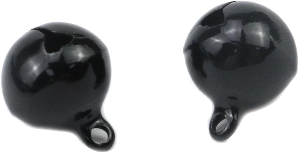 Xiaoyztan 50 Pcs Decorative Jingle Bells 14mm Black