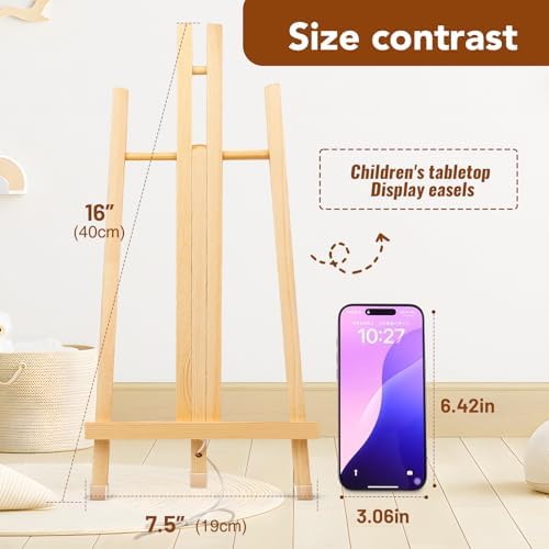 AROIC 8 Pack 15 Inch Wood Easels for Art and Crafts