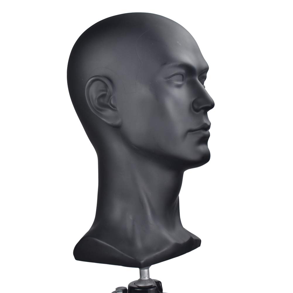 PVC Mannequin Head Black Male Display Model