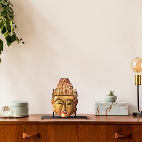 Zonon Metal Base Sculpture Display Stand for Masks and Statues