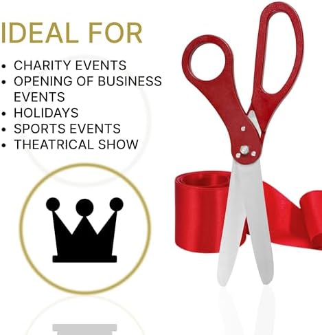 Red Ribbon Cutting Ceremony Kit 20 Inch Scissors