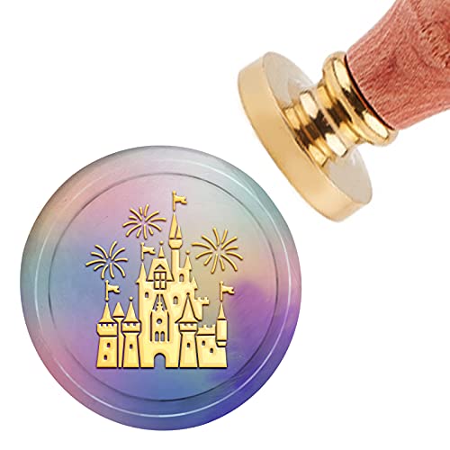 CRASPIRE Castle Wax Seal Stamp with Wooden Handle