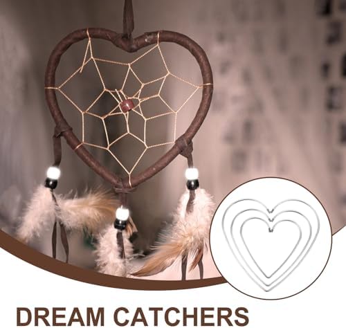 DECHOUS 9Pcs Heart Dream Catcher Rings