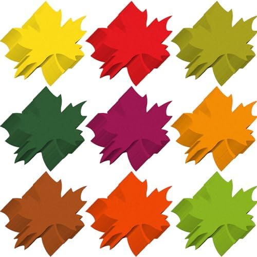 Kisston 360 Pcs Fall Leaf Cutouts for Bulletin Board