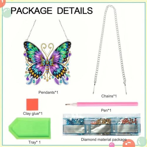 5D Diamond Art Kit for Butterfly Pendant
