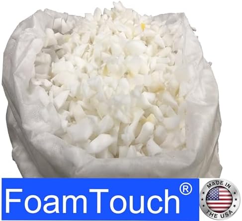 FoamTouch Premium Grade High Density 5lb White Shredded Memory Foam Filler