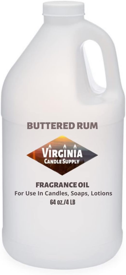 Buttered Rum Fragrance Oil 64 oz Jug for Candles Soap Bath Bombs
