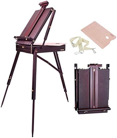 Wood Painting Stand with Adjustable Drawer